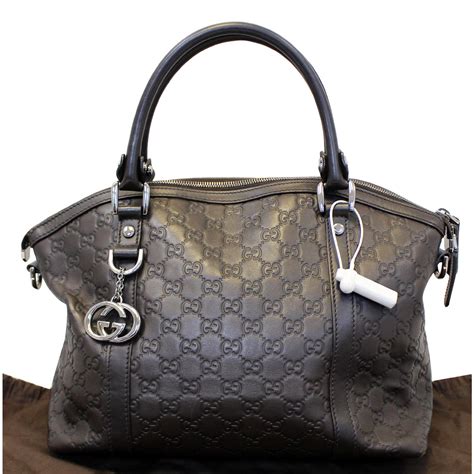 gucci brown leather satchel